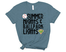 Load image into Gallery viewer, Summer Nights &amp; Ballpark Lights Baseball Transfer