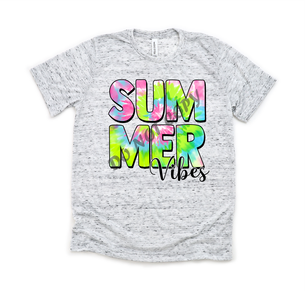 Summer Vibes Tie-Dye Transfer