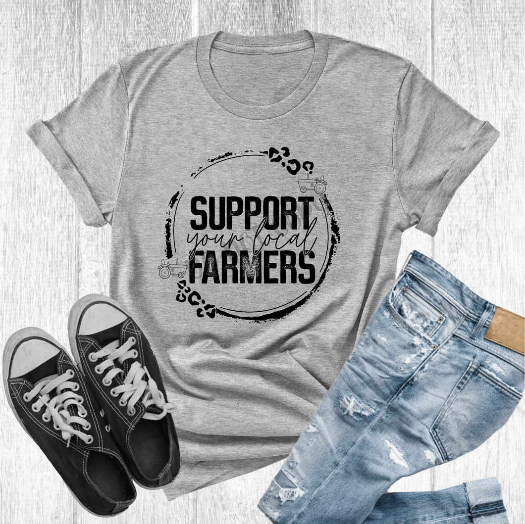 Support Your Local Farmers Circle With Leopard