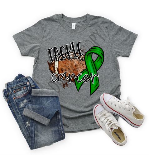 Tackle Cancer Green Ribbon Transfer