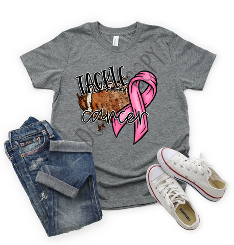 Tackle Cancer Pink Ribbon Transfer