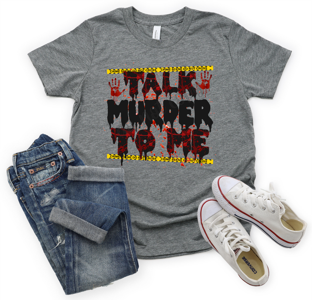 Talk Murder To Me Red & Black Transfer