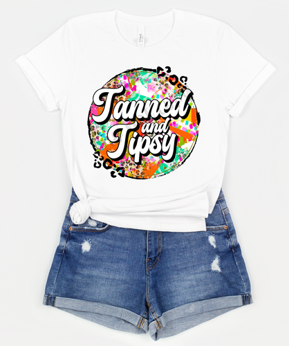 Tanned And Tipsy Colorful Leopard Circle Transfer