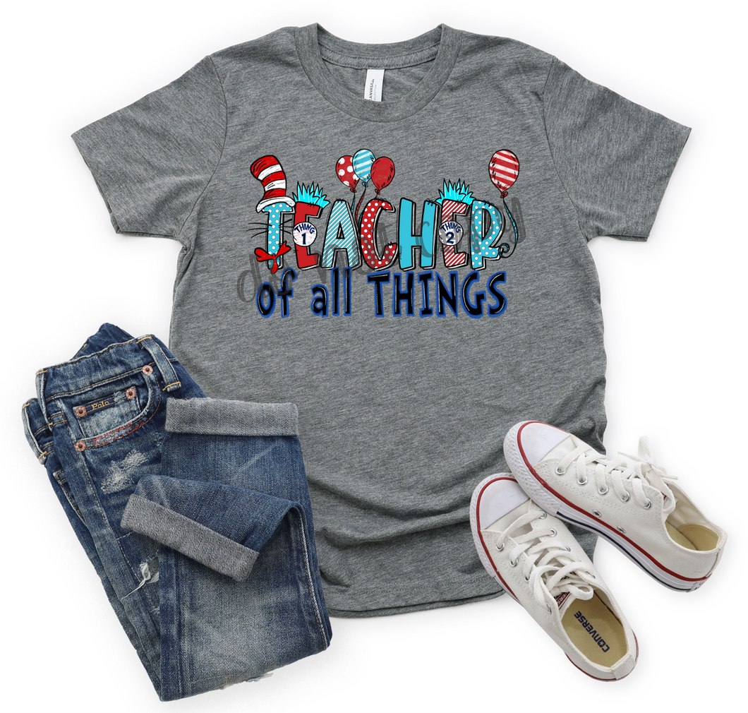 Teacher Of All Things With Balloons Dr Seuss Transfer