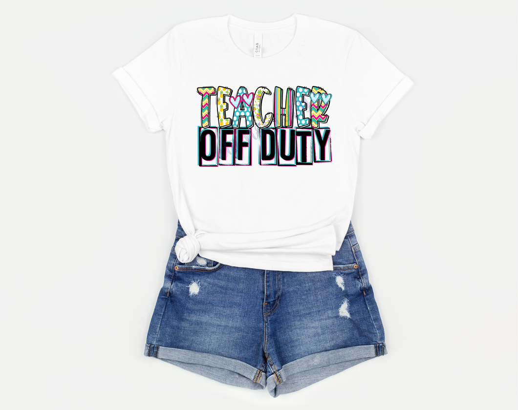 Teacher Off Duty Summer Doodle Font