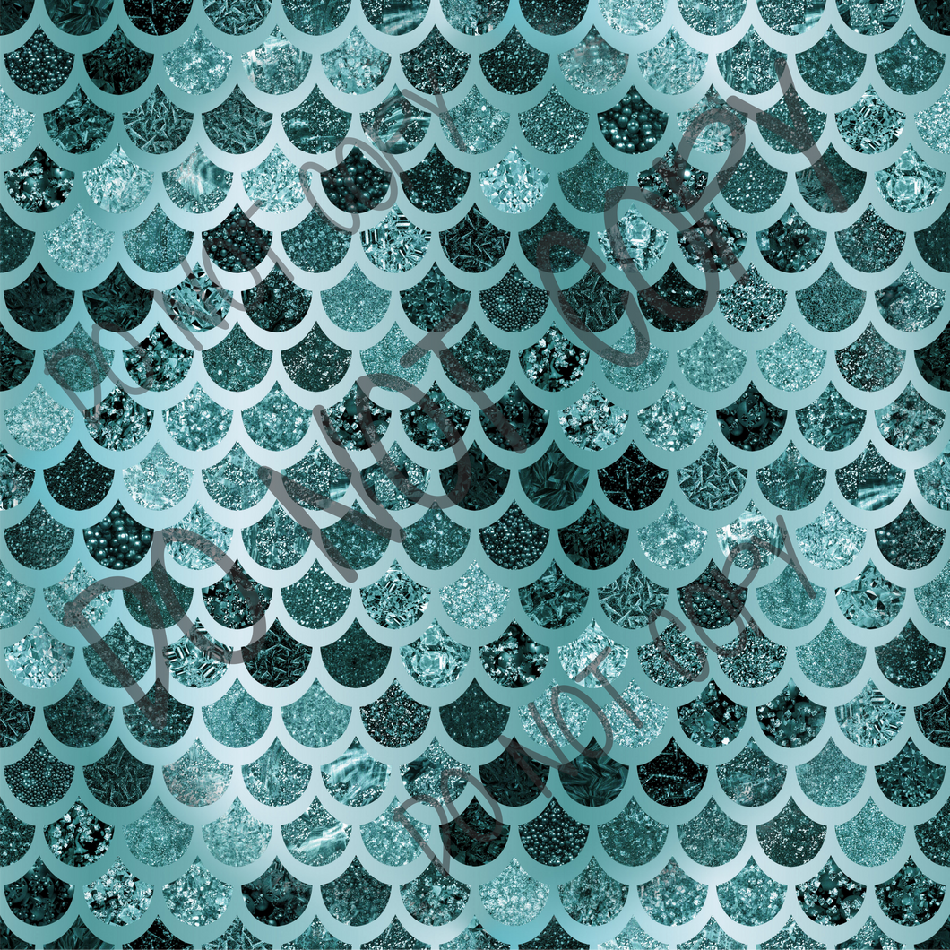 Teal Mermaid Background 12x12