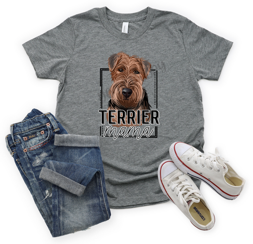 Terrier Mama Brown Black Transfer