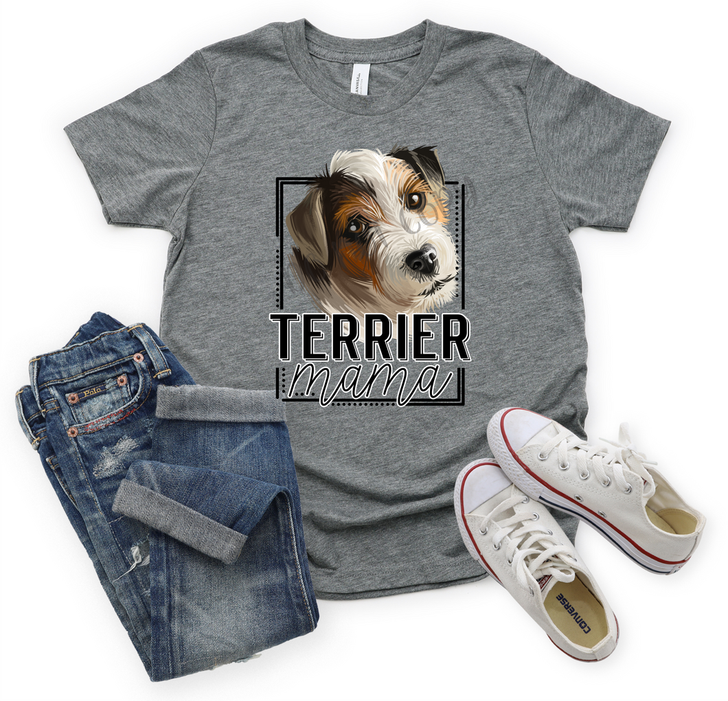 Terrier Mama Black White & Brown Transfer