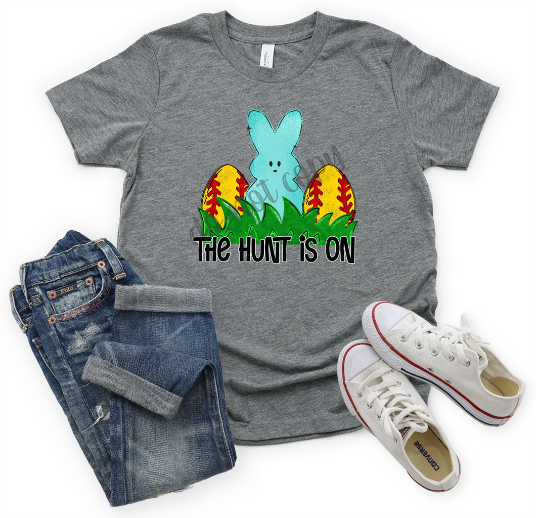 The Hunt Is On Softball Bunny Transfer