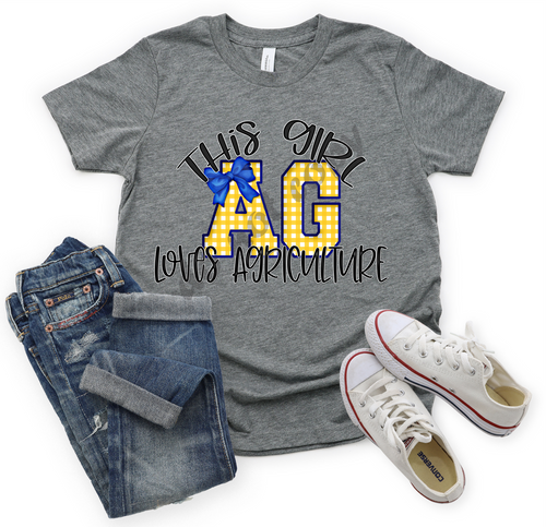 This Girl Loves Agriculture Royal & Gold