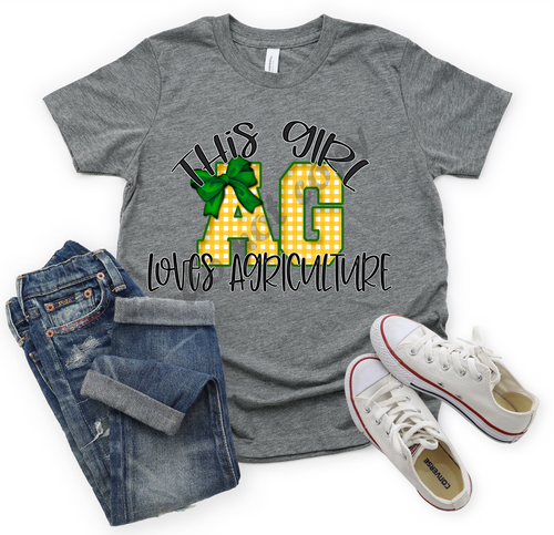 This Girl Loves Agriculture Green & Gold