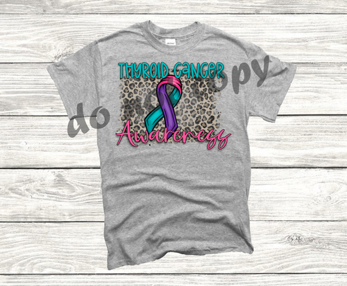 Thyroid  Cancer Awareness Leopard Transfer