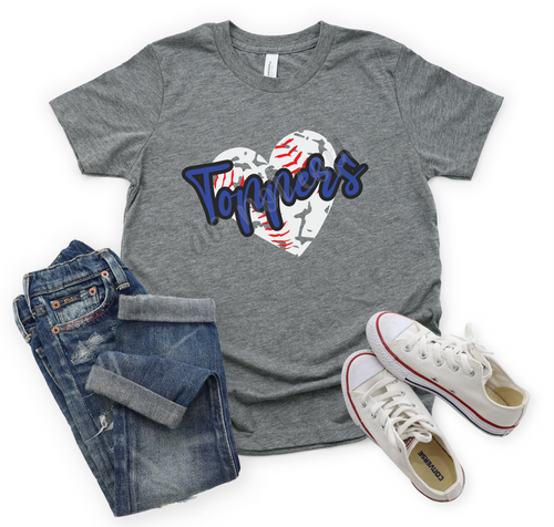 Toppers Royal Baseball Heart