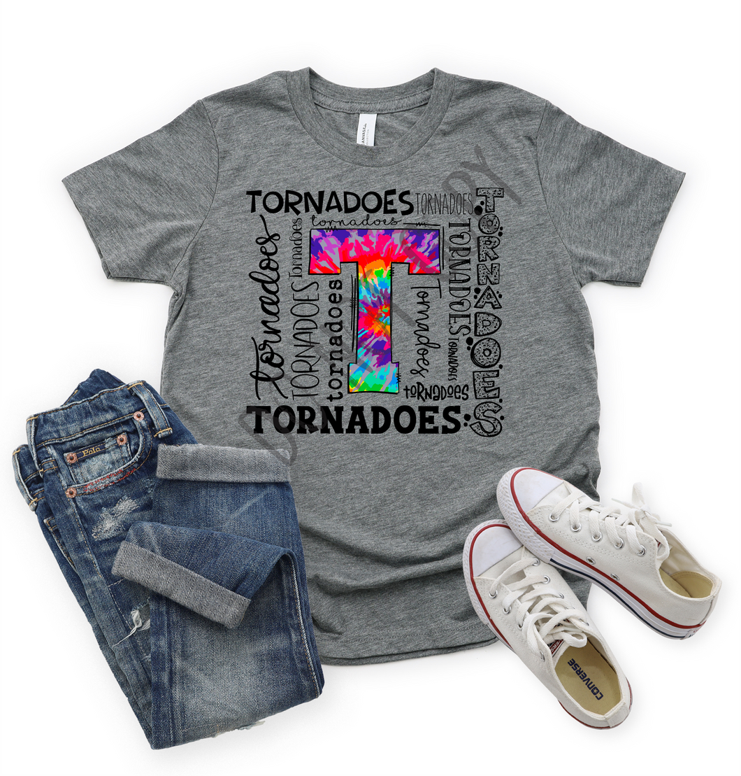 Tornadoes Tie-dye Typography Transfer