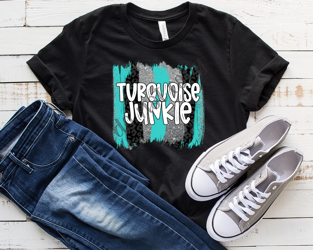 Turquoise Junkie Brushstroke Transfer