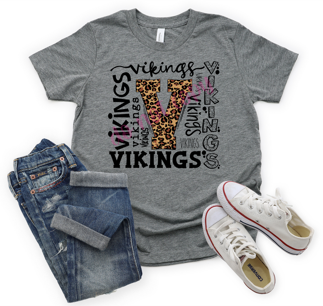 Vikings Leopard Typography Transfer