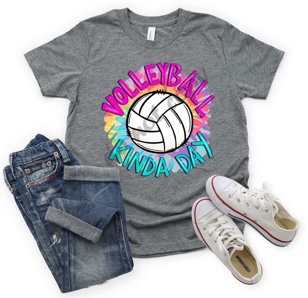 Volleyball Kinda Day Tie-Dye Backsplash Background