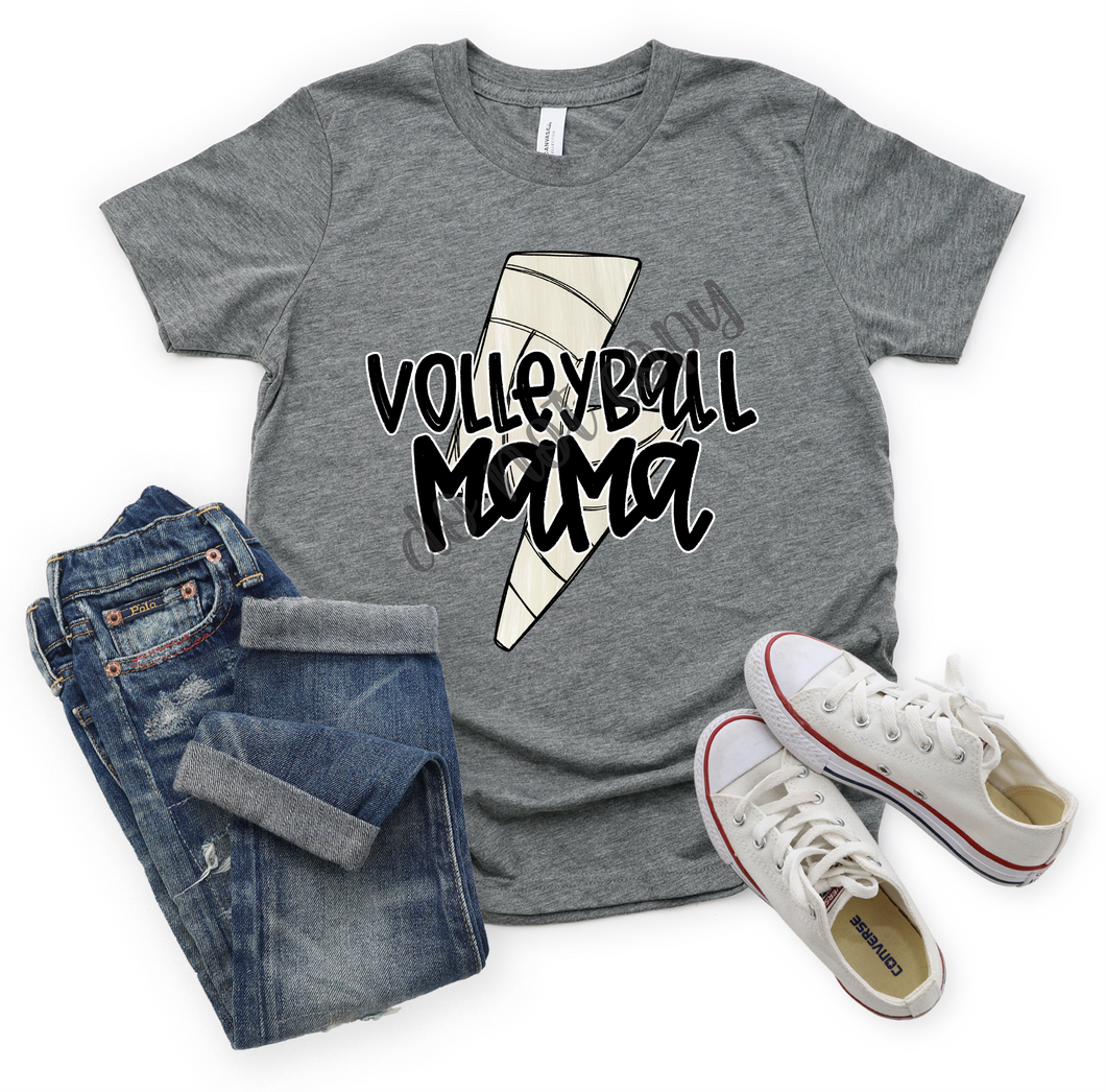 Volleyball Mama Lightning Bolt Transfer