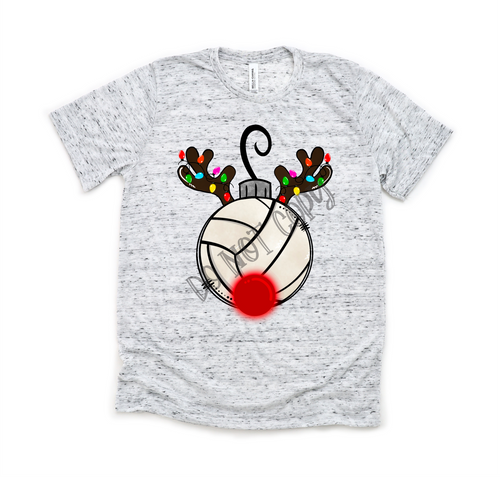 Volleyball Reindeer Ornament Transfer