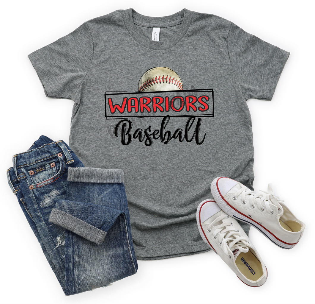 Warriors Red & Black Baseball