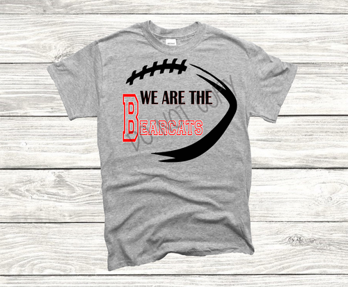 We Are The Bearcats Football Red & Black Print Transfer