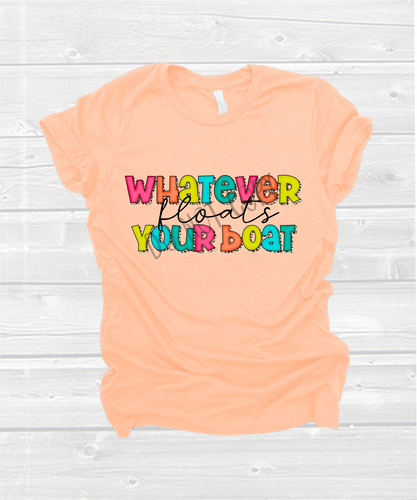 Whatever Floats Your Boat Colorful Leopard Transfer