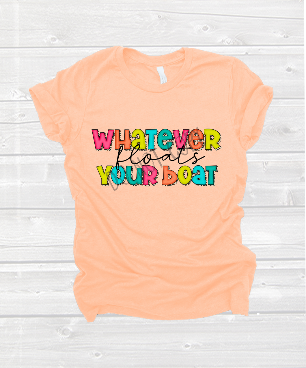 Whatever Floats Your Boat Colorful Leopard Transfer