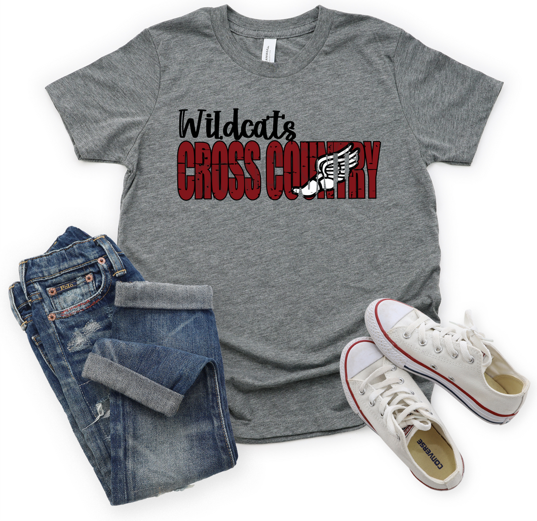 Wildcats Maroon, Black & White Cross Country