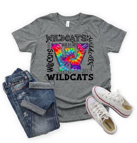 Wildcats Tie-Dye Typography Transfer