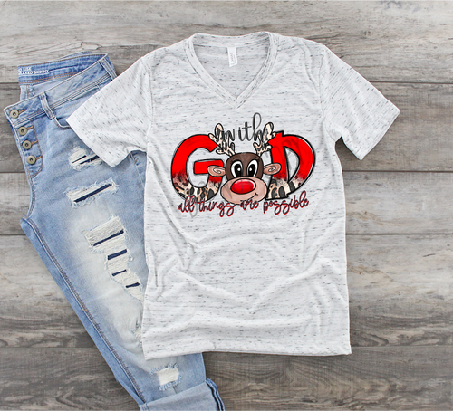 With God All Things Are Possible Christmas Transfer