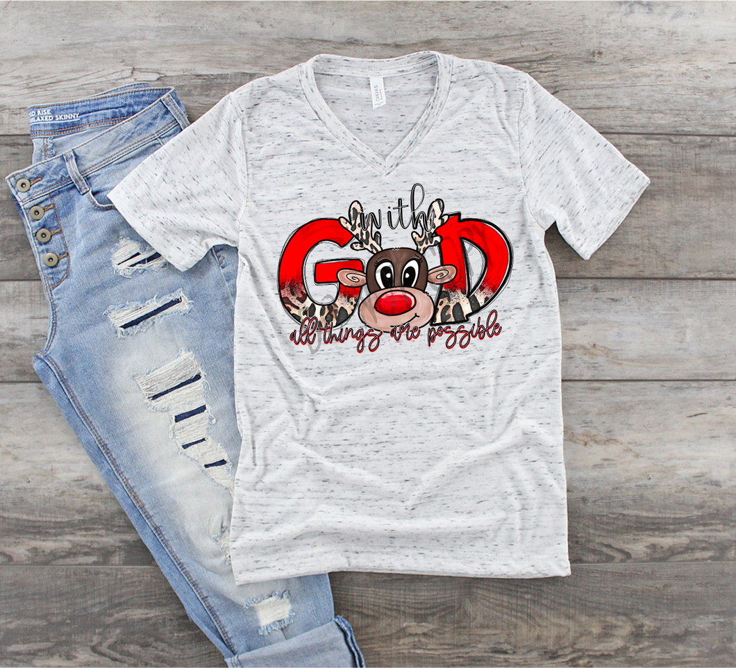 With God All Things Are Possible Christmas Transfer