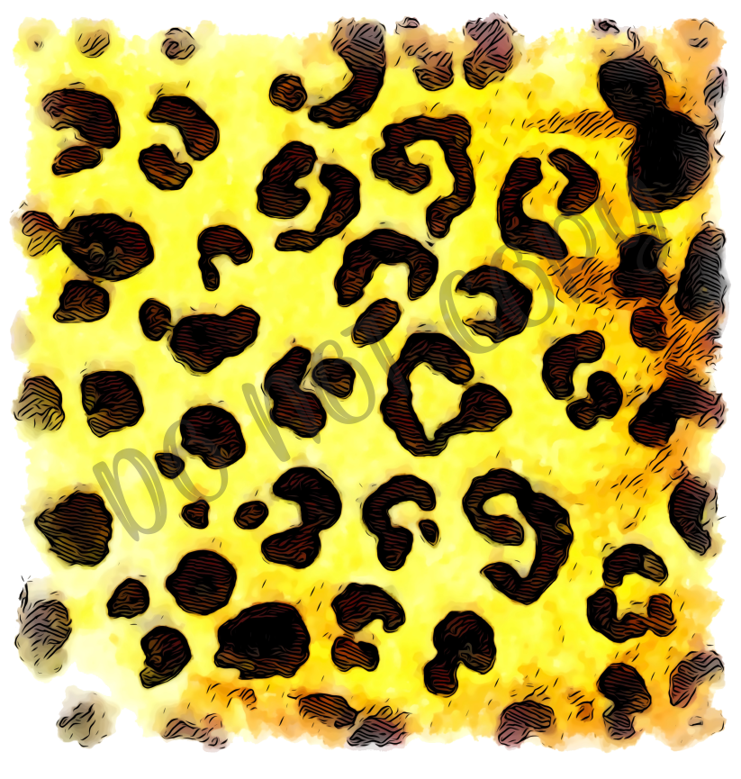 Yellow Leopard Background 12x12